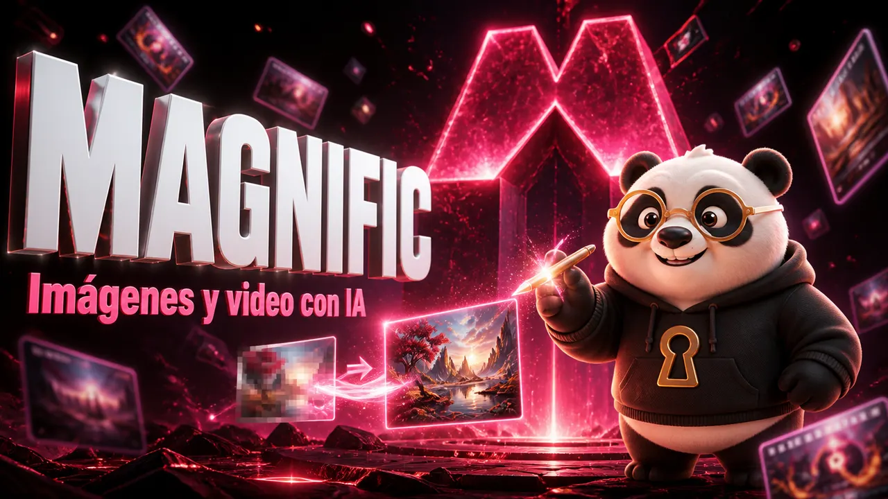 Portada de Magnific con el panda de La Bóveda