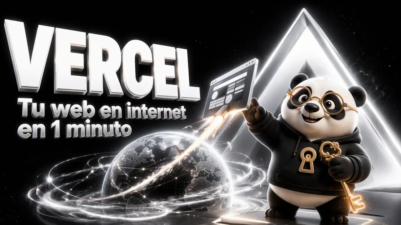 Portada de Vercel con el panda de La Bóveda
