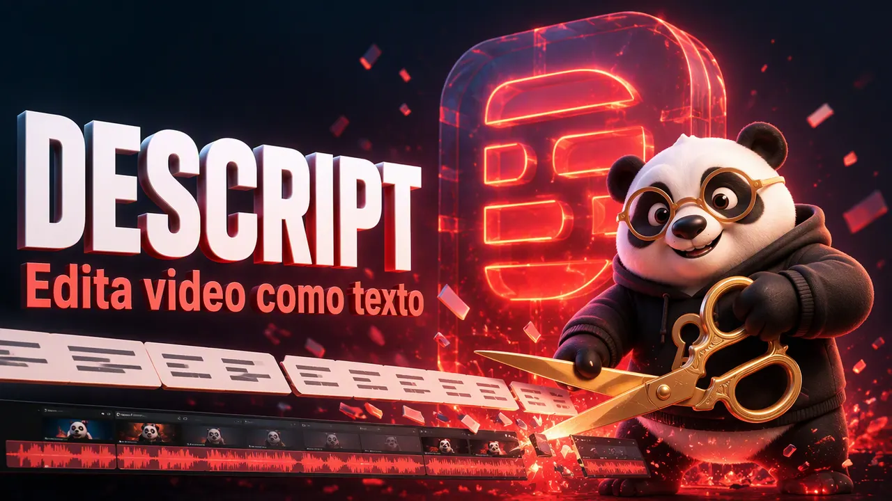 Portada de Descript con el panda de La Bóveda