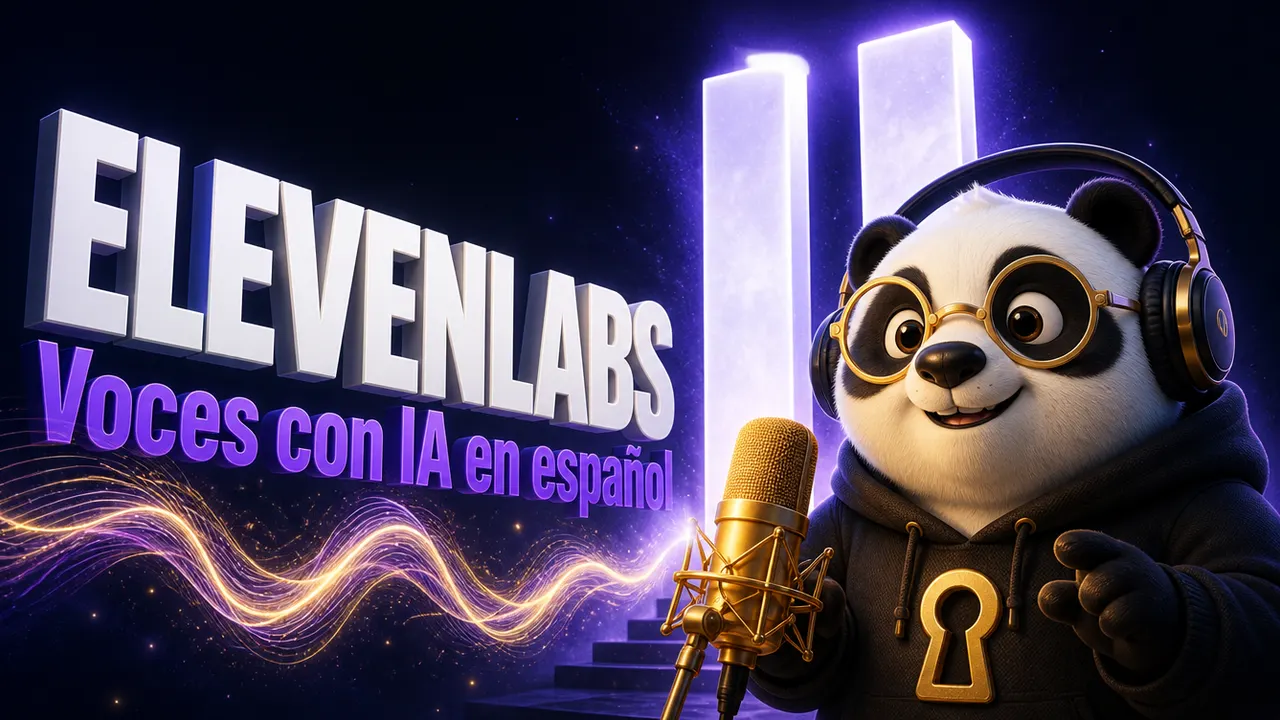 Portada de ElevenLabs con el panda de La Bóveda